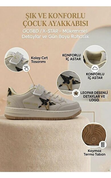 Letoon Kız  Çocuk Sneaker - Krem