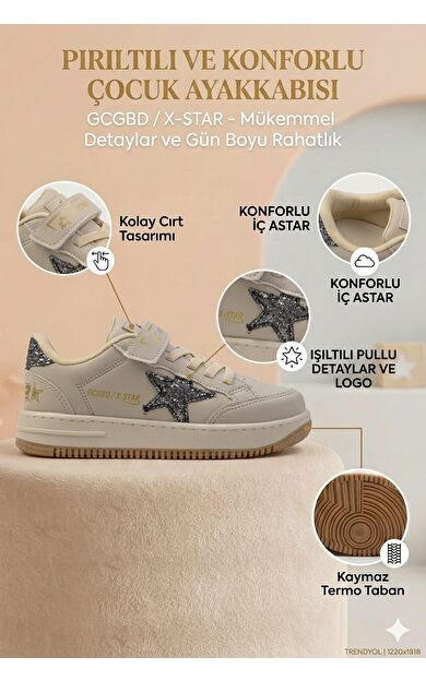 Letoon Kız  Çocuk Sneaker - Bej