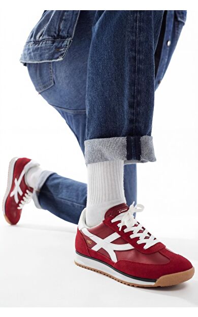 Letoon Retro Şerit Detaylı Sneaker - Kirmizi