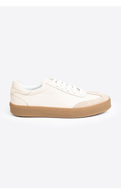 Letoon Ltn-hy04 Erkek Hakiki Deri Günlük Sneaker – Casual Ayakkabı - Bej
