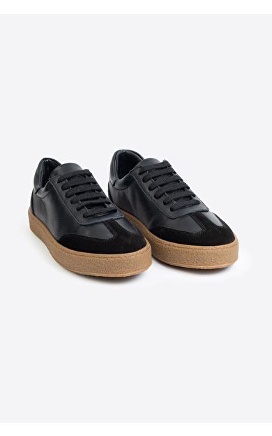 Letoon Ltn-hy04 Erkek Hakiki Deri Günlük Sneaker – Casual Ayakkabı - Si̇yah