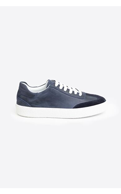 Letoon Ltn-hy04 Erkek Hakiki Deri Günlük Sneaker – Casual Ayakkabı - Laci̇vert