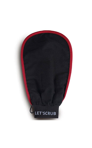 Letscrub %100 Floş İpek Banyo Kesesi Siyah 15x26 cm