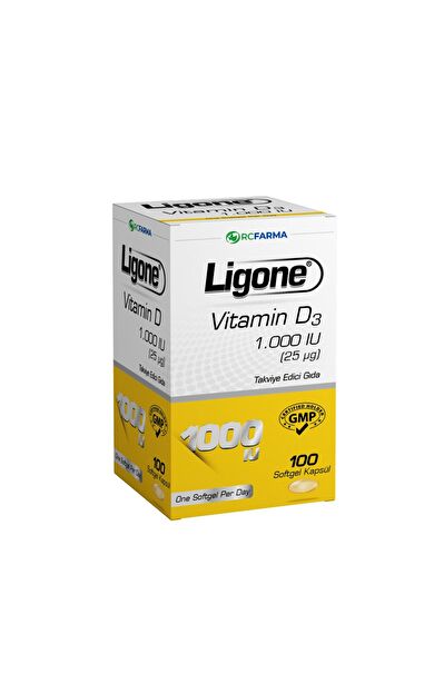 Ligone Vitamin D3 1000 IU Softgel 100 Kapsül