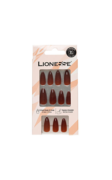 Lionesse Takma Tırnak 24'Lü A-98 Burgundy