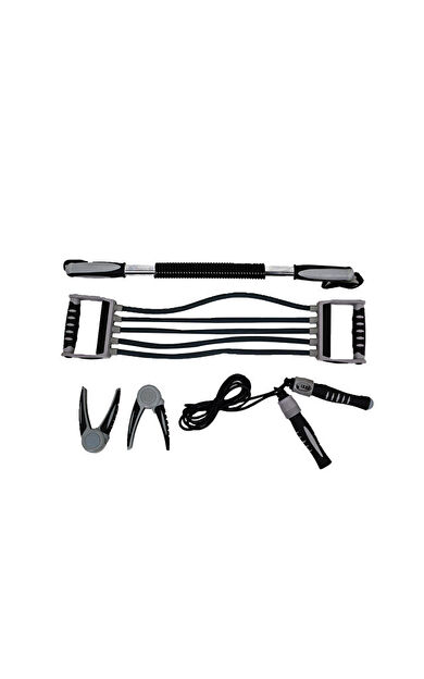 LIVEUP 4LÜ EGZERSİZ SETİ GÖĞÜS YAYI ATLAMA İPİ EL YAYI VE BÜKBÜK