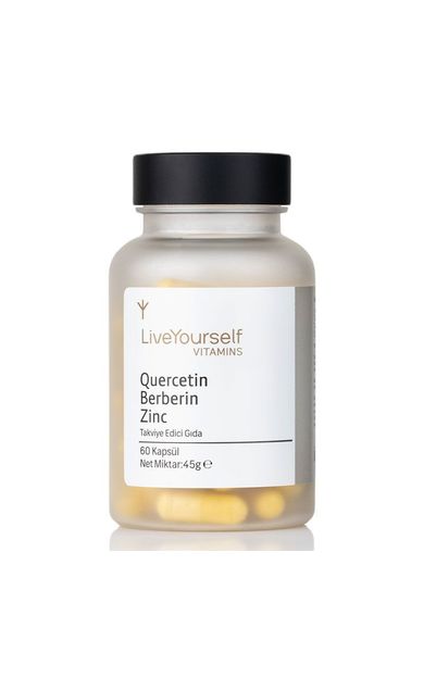 LiveYourself Quercetin Berberin Vulgaris İçeren Takviye Edici Gıda 60 Kapsül