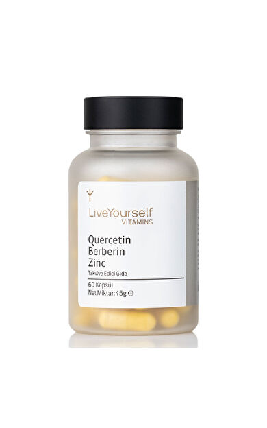 LiveYourself Quercetin Berberin Vulgaris İçeren Takviye Edici Gıda 60 Kapsül