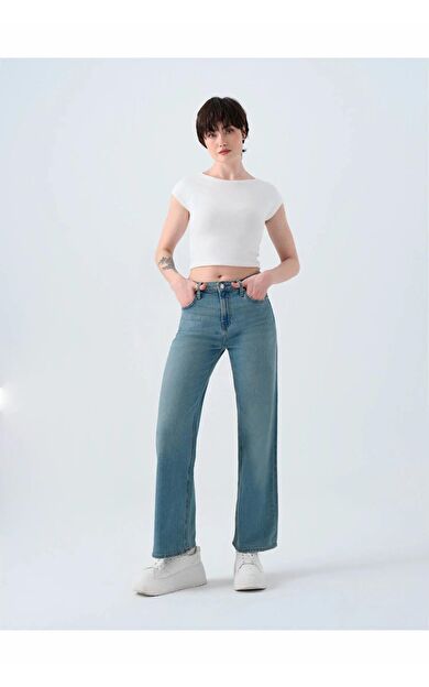 Loft Bella Salina Green Cast Wash Kadın Jean Pantolon