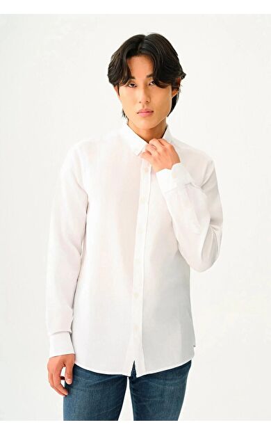 Loft Erkek Gömlek LF2030872 LF2030872-WHT