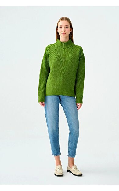 Loft Stella Mıd Blue Wash Mom Kadın Jean LF2037084