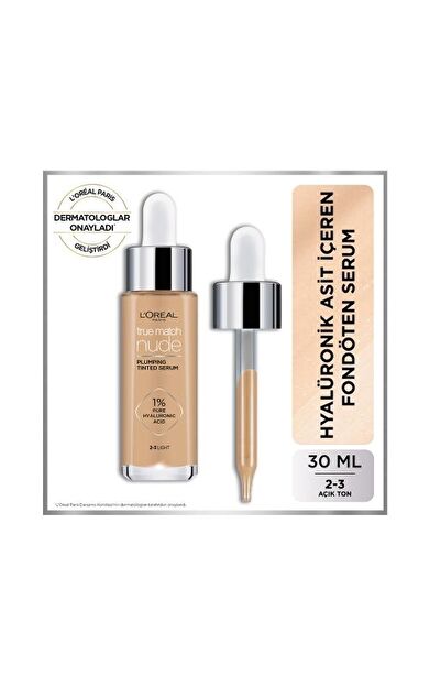L'Oréal Paris True Match Nude Fondöten Serum 2-3 Light