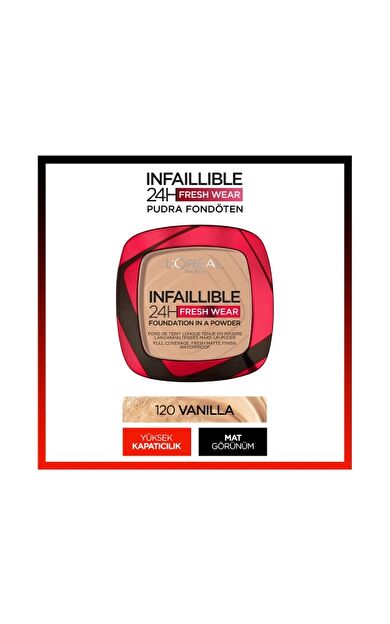 L'Oréal Paris Infaillible 24H Fresh Wear Pudra Fondöten 120 Vanilla