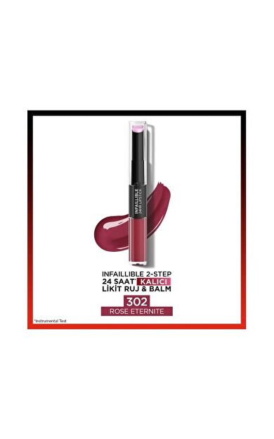 L'Oréal Paris Infaillible 2-Step 24 Saat Kalıcı Likit Ruj &amp; Balm - 302 Rose Eternite