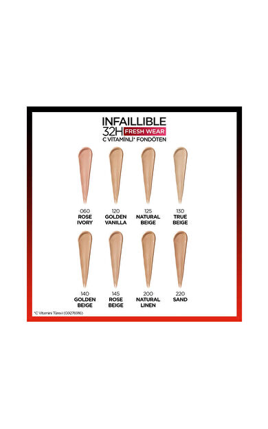 L'Oréal Paris Infaillible 32H Fresh Wear C Vitaminli Fondöten - 220 Sand