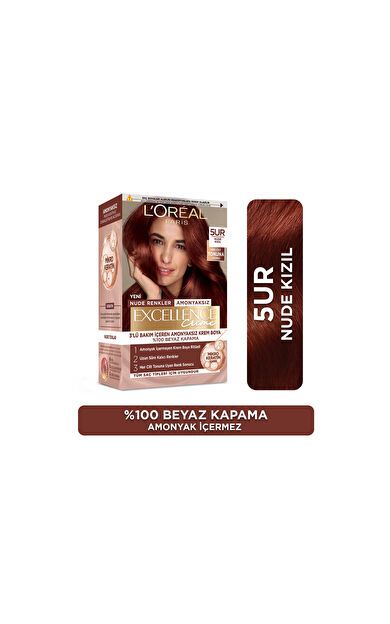 L’Oréal Paris Excellence Creme Nude Renkler Saç Boyası – 5UR Nude Kızıl