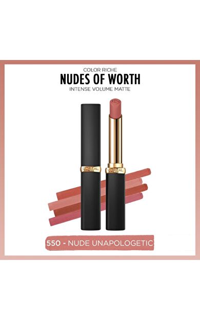 L'Oréal Paris Color Riche Intense Volume Matte Ruj - 550 Nude Unapologetic