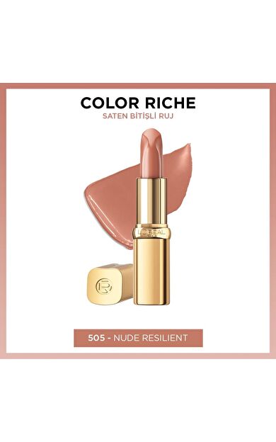 L'Oréal Paris Color Riche Saten Bitişli Ruj - 505 Nude Resilient