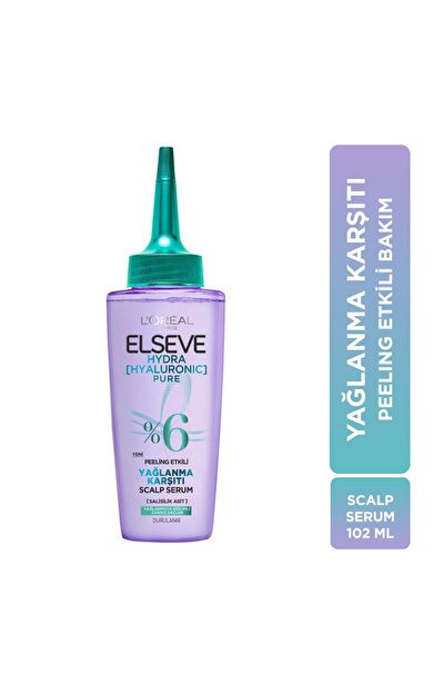 L'Oréal Paris Elseve Hydra Hyaluronic Pure Salisilik Asit İçeren Yağlanma Karşıtı Peeling Etkili Saç Derisi Serumu 102 ml