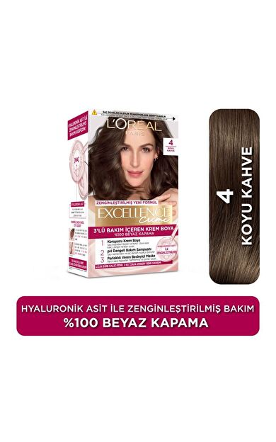 L’Oréal Paris Excellence Creme 4 Koyu Kahve Saç Boyası