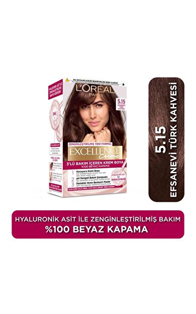 L’Oréal Paris Excellence Creme 5.15 Efsanevi Türk Kahvesi Saç Boyası
