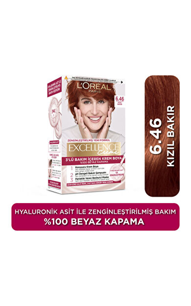 L’Oréal Paris Excellence Creme 6.46 Kızıl Bakır Saç Boyası