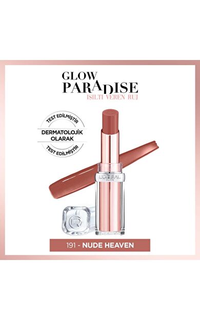 L'Oréal Paris Glow Paradise Balm-in-Lipstick - Işıltı Veren Ruj 191 Nude Heaven