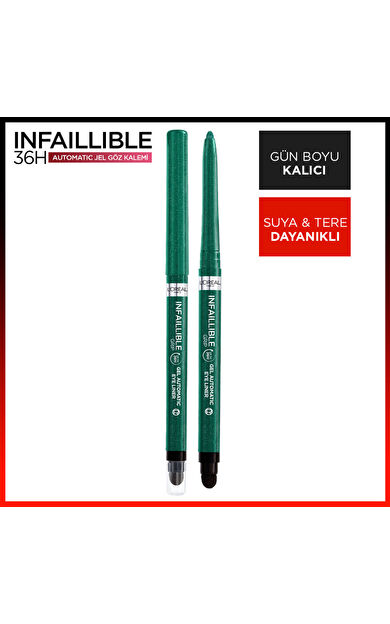 L'Oréal Paris Infaillable Automatic Jel Göz Kalemi - Zümrüt Yeşili