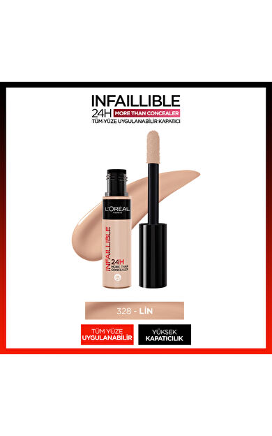 L'Oréal Paris Infaillible 24H Tüm Yüze Uygulanabilir Kapatıcı - 328 Lin