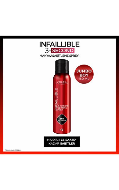L'Oréal Paris Infaillible 3-Second Jumbo Makyaj Sabitleme Spreyi