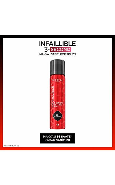 L'Oréal Paris Infaillible 3-Second Makyaj Sabitleme Spreyi
