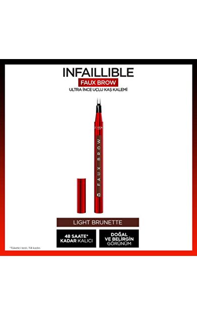 L'Oréal Paris Infaillible Faux Brow Ultra İnce Uçlu Kaş Kalemi - Light Brunette