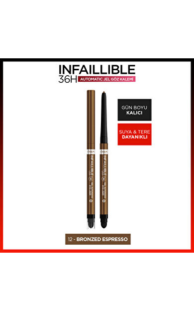 L'Oréal Paris Infaillible Göz Kalemi - 12 Bronzed Espresso