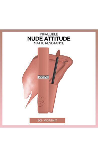 L'Oréal Paris Infaillible Matte Resistance Likit Mat Ruj - 601 Worth It
