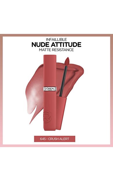 L'Oréal Paris Infaillible Matte Resistance Likit Mat Ruj - 645 Crush Alert