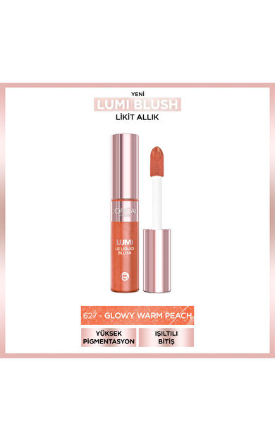 L’Oréal Paris Lumi Blush Likit Allık - 627 Glowy Warm Peach