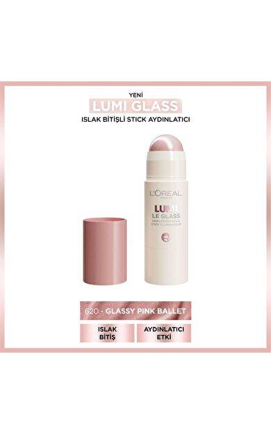 L'Oréal Paris Lumi Glass Islak Bitişli Stick Aydınlatıcı - 620 Glassy Pink Ballet