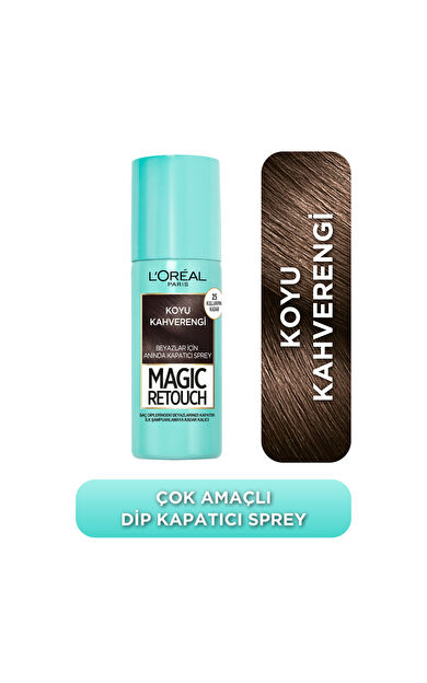 L'Oréal Paris Magic Retouch Beyaz Dipleri Kapatıcı Sprey - Koyu Kahverengi