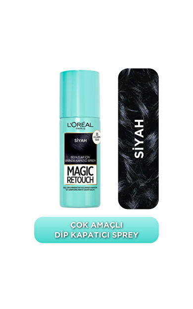 L'Oréal Paris Magic Retouch Beyaz Dipleri Kapatıcı Sprey - Siyah