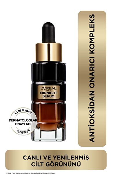 L'Oréal Paris Midnight Serum Cilt Yenileme &amp; Cilt Görünümü Canlandırma Etkili - 30 ml