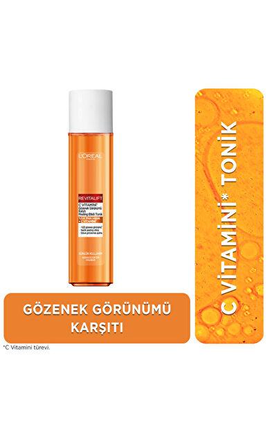 L'Oréal Paris Revitalift C Vitamini Gözenek Görünümü Karşıtı Peeling Etkili Tonik