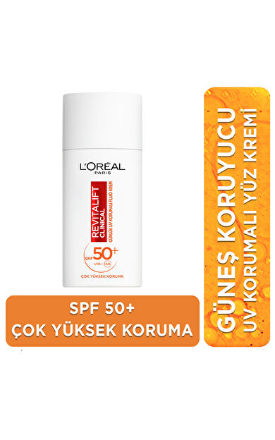 L'Oréal Paris Revitalift Clinical SPF 50+ Günlük Yüksek UV Korumalı Yüz Güneş Kremi 50 ml