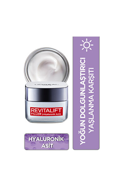 L'Oréal Paris Revitalift Filler Yoğun Dolgunlaştırıcı Yaşlanma Karşıtı Gündüz Kremi - Hyaluronik Asit 50 ml