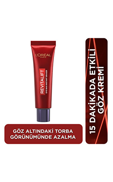 L'Oréal Paris Revitalift Lazer Eyebag Instant Eraser Göz Altı Torba Görünümüne Karşı Etkili Göz Kremi 15ml