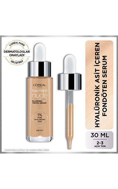 L'Oréal Paris True Match Nude Fondöten Serum 2-3 Light