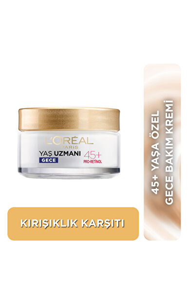 L'Oréal Paris Yaş Uzmanı 40+ Kırışıklık Karşıtı Sıkılaştırıcı Gece Kremi