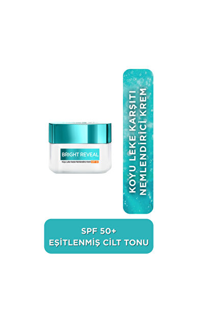 L'Oréal Paris Bright Reveal Koyu Leke Karşıtı, Cilt Tonu Eşitleyici Spf50 Nemlendirici Krem Niasinamid 50 ml