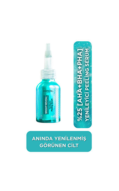 L'Oréal Paris Bright Reveal Koyu Lekelere Karşı Hızlı Etkili Yenileyici Peeling Serum 25% [AHA + BHA + PHA] 25 ml