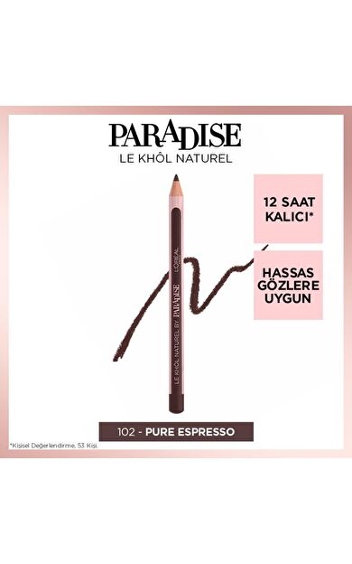 L'Oréal Paris Paradise Le Khol Kahverengi Göz Kalemi 102 Pure Espresso