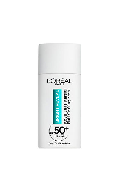 Loreal Paris Bright Reveal Koyu Leke Karşıtı Spf 50 Fluid Yüz Güneş Kremi 50 ml